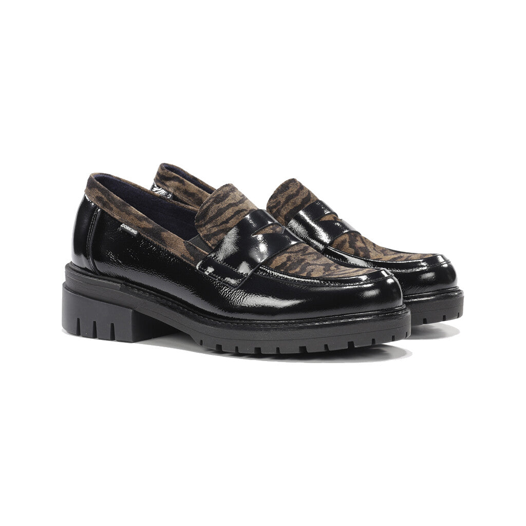 Mocassins pour femme Dorking - Fluchos CADY D9772, noir verni
