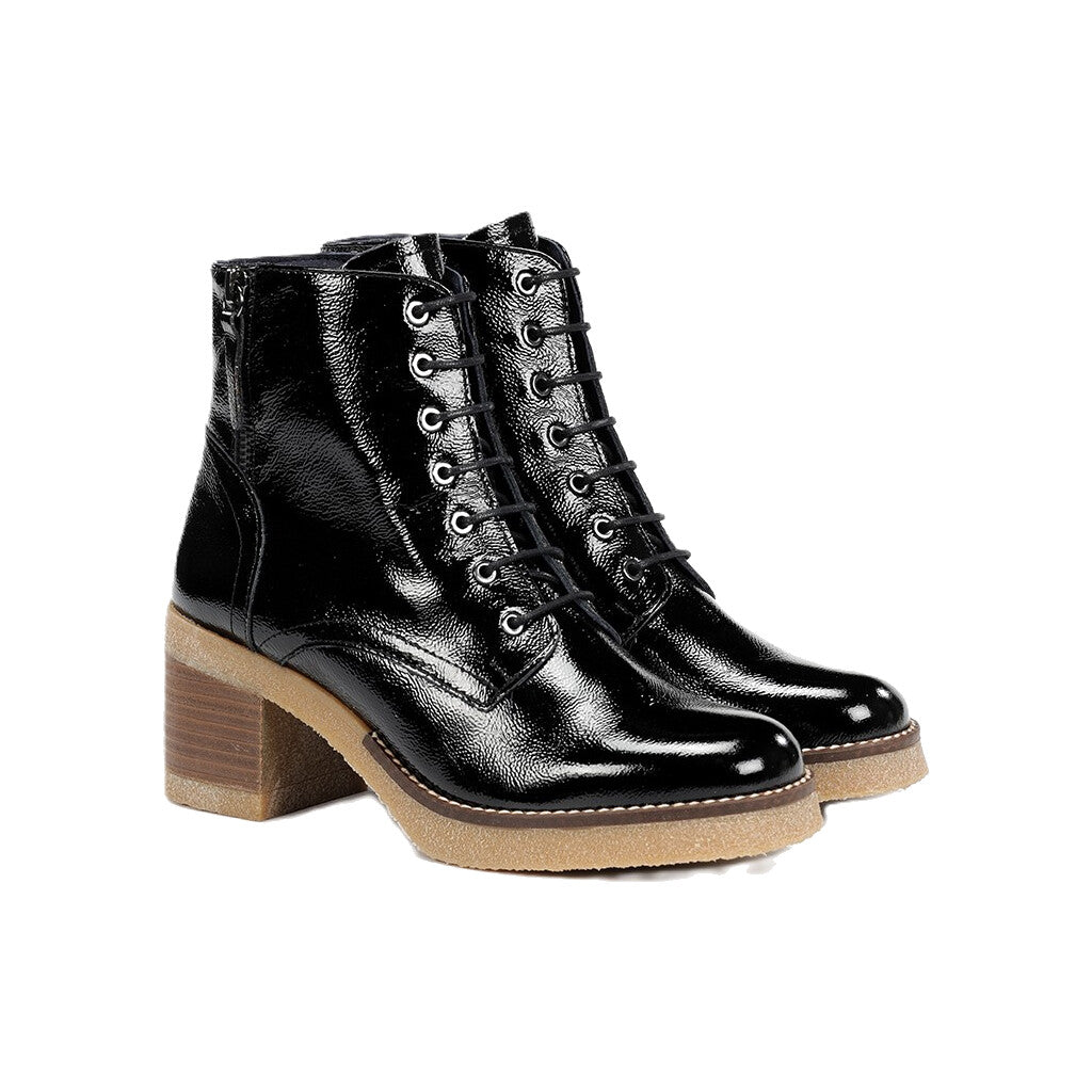 Bottillons d'automne pour femme Dorking - Fluchos OPRAH D9186, noir verni