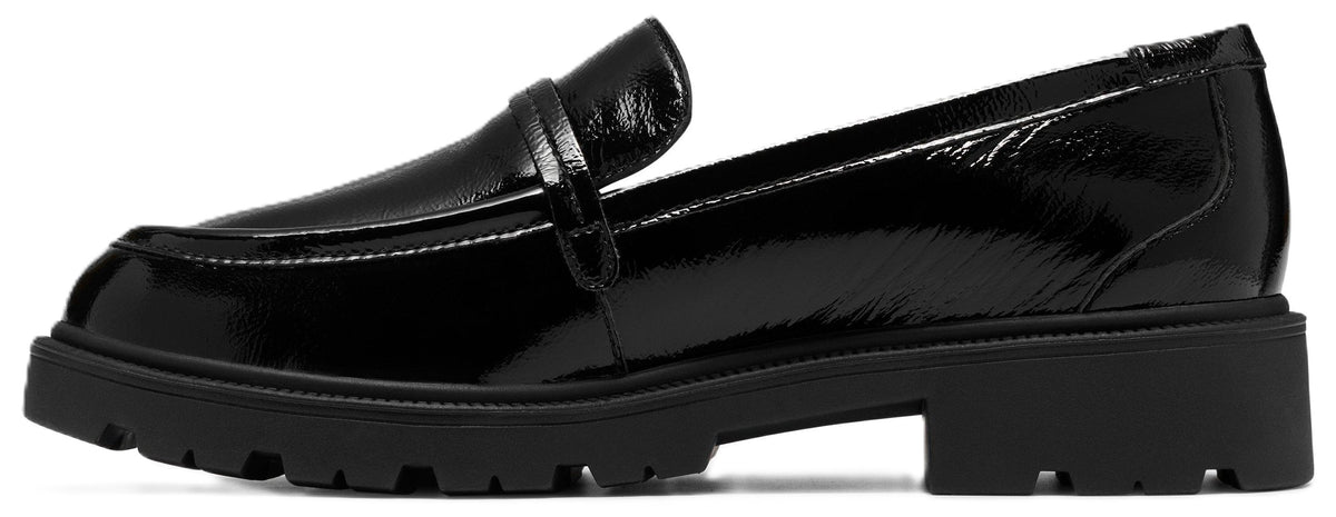 Mocassins pour femme Clarks CODE L STEP 26327162, noir verni