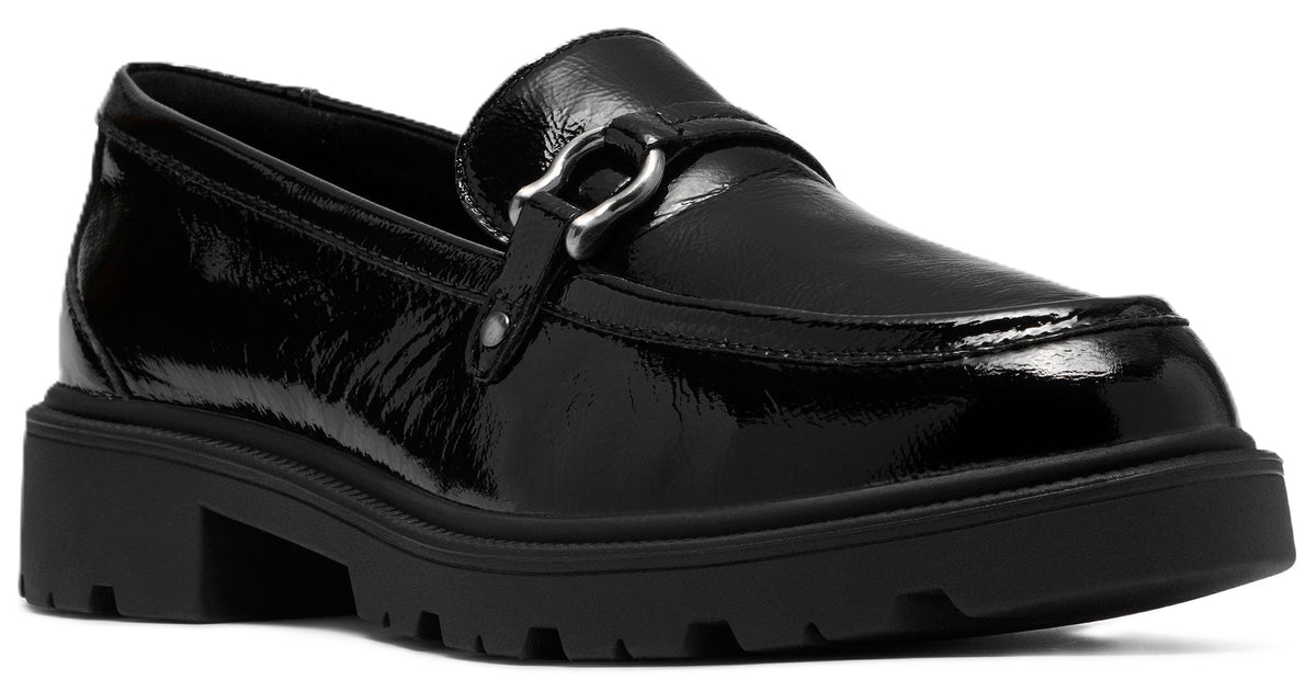 Mocassins pour femme Clarks CODE L STEP 26327162, noir verni