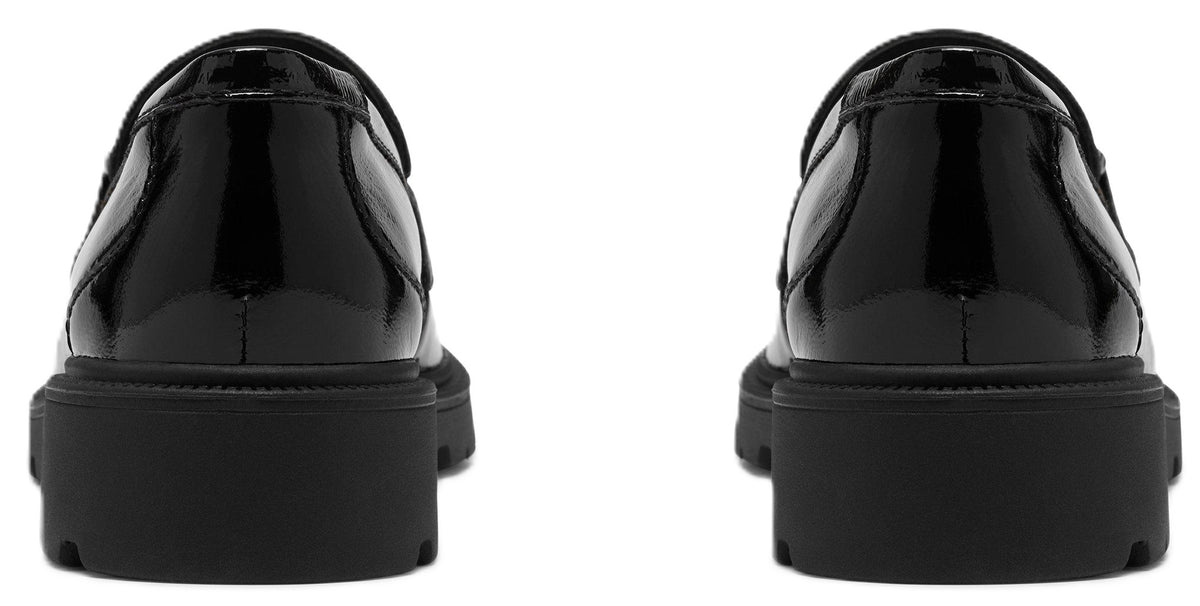 Mocassins pour femme Clarks CODE L STEP 26327162, noir verni