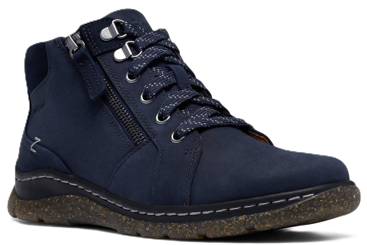 Bottillons d'automne pour femme Clarks ORLENE TOP WP 26327948, bleu