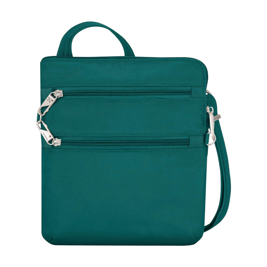 Sac à main Travelon 43116 CLASSIC ANTI-VOL BANDOULIÈRE 2 ZIP, vert kaki