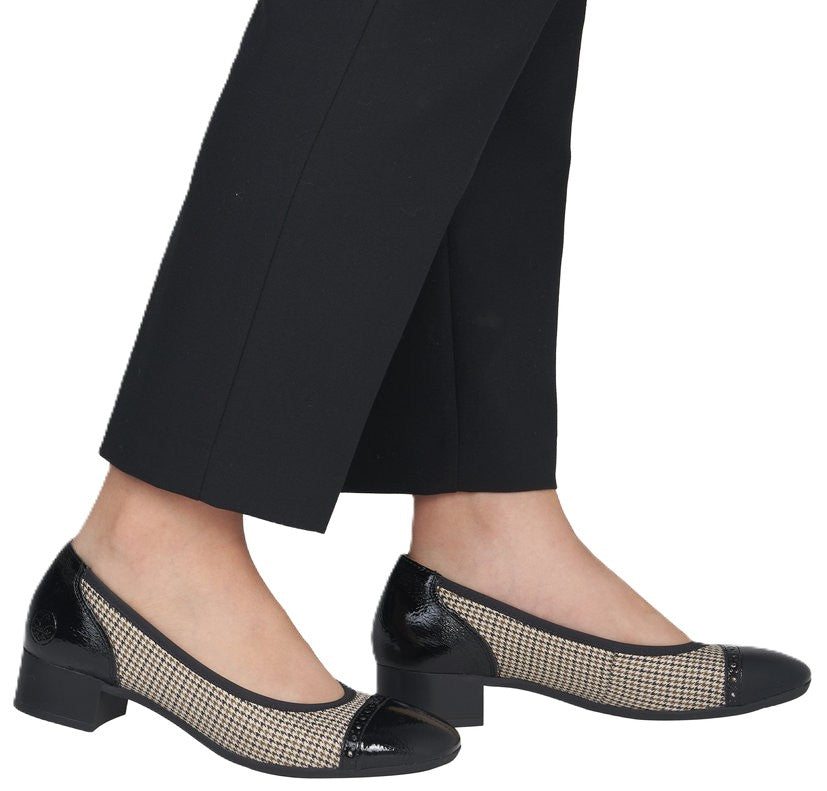 Chaussures à talons bas pour femme Rieker 43450-60, multicolore