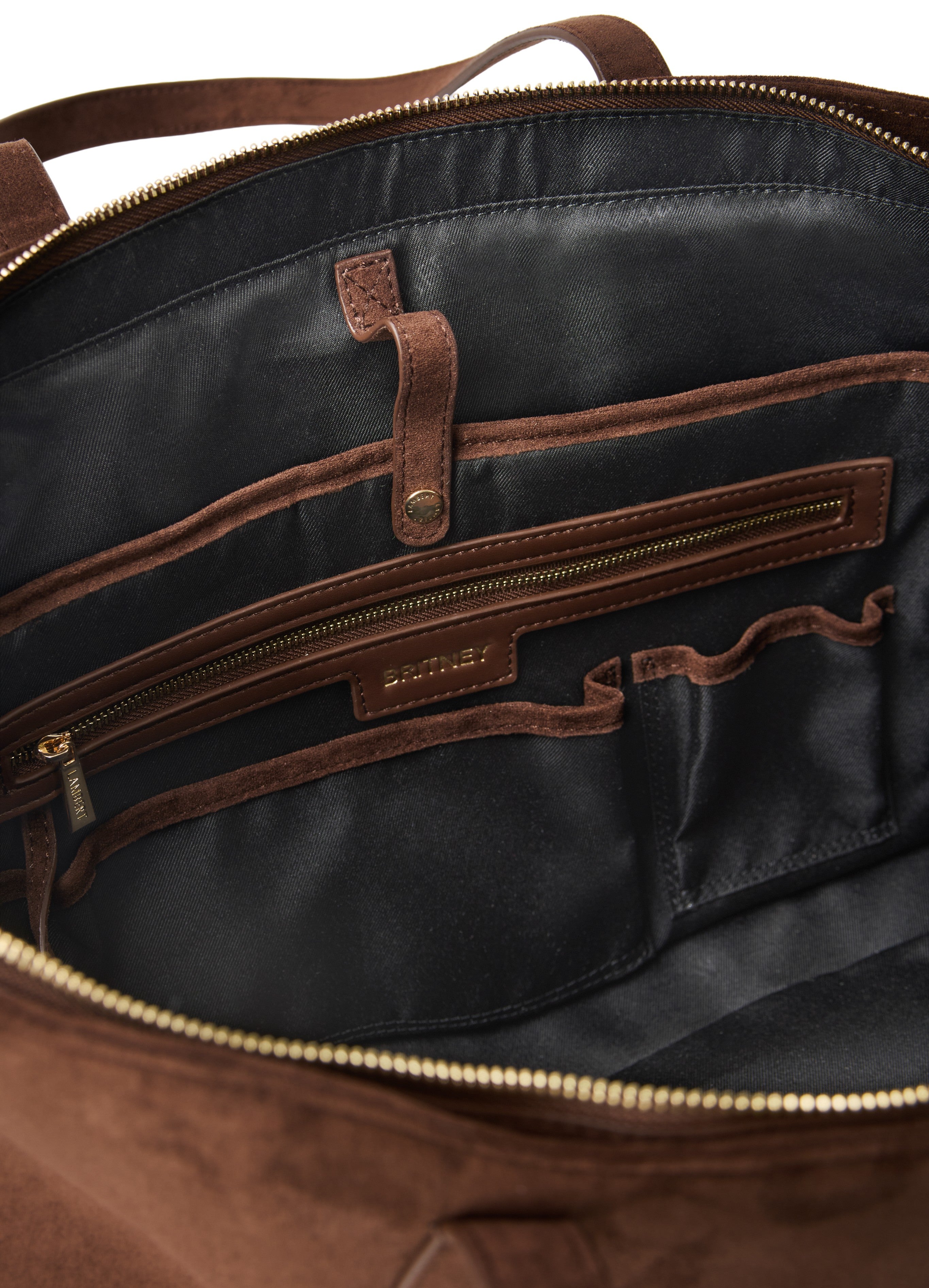 BRITNEY CHOCOLAT SUÈDE SAC FOURRE-TOUT