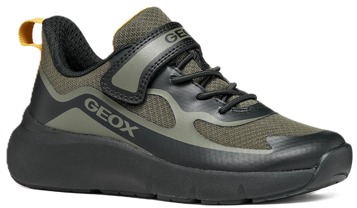 Chaussures de sport pour garçon Geox PRO-RAN J65P7F, vert kaki