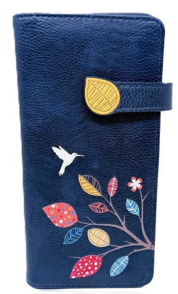 RIO PORTE-FEUILLE LONG BLEU