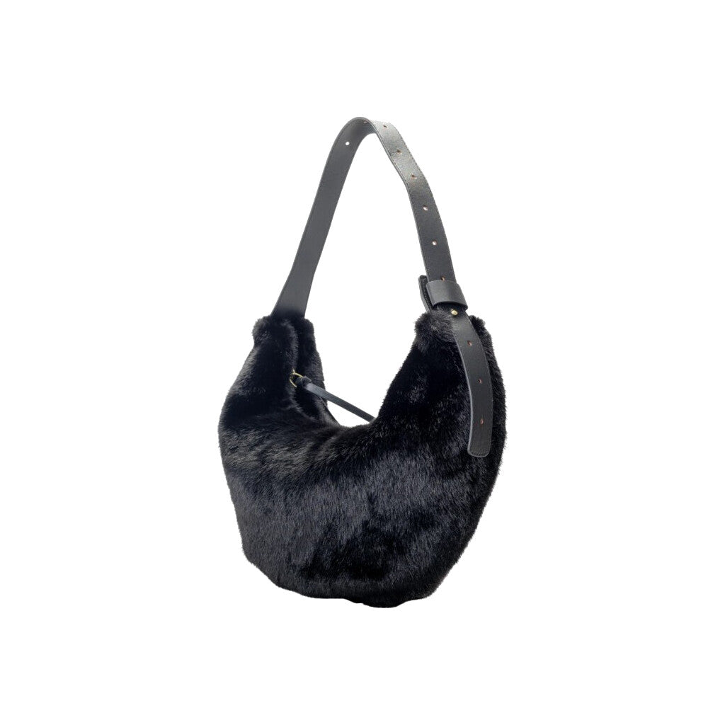 1687 NOIR FOURRE-TOUT FAUSSE FOURRURE